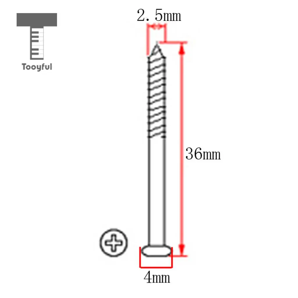Tooyful 50pcs Nickel Bass Guitar Pickup Mounting Screws for PB JB P90 Pickup Replacement