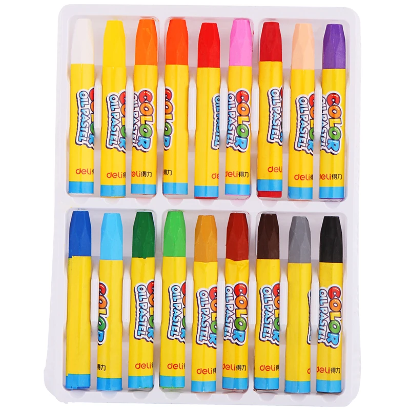 Deli 6962 Oil pastels Sticky colorful children's crayons hexagonal