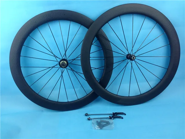 Cheap Dimple carbon wheelsets 58mm clincher carbon bicycle road wheels tubular wheelsets dimple surface cycling road wheels free ship