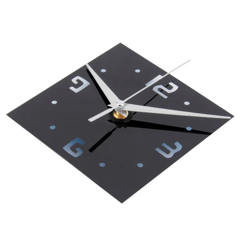 DIY простые цифровые DIY настенные часы современный дизайн набор наклеек 3D зеркальные настенные наклеивающиеся на стену часы для дома гостиной съемное украшение