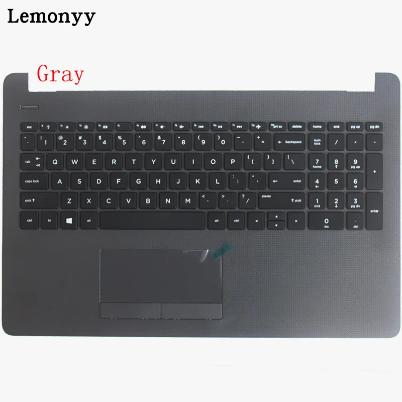 Серый Клавиатура ноутбука США для hp 15-bs053od 15-bs033cl 15-bs0xx 15-BS020WM с верхней крышкой palmest no touc hp ad - Цвет: Серый