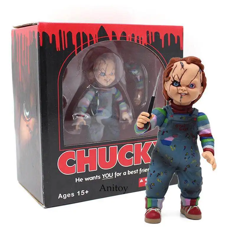 

Child's Play Bride of Chucky 1/10 Scale Horror Doll Chucky PVC Action Figure Toy 12cm