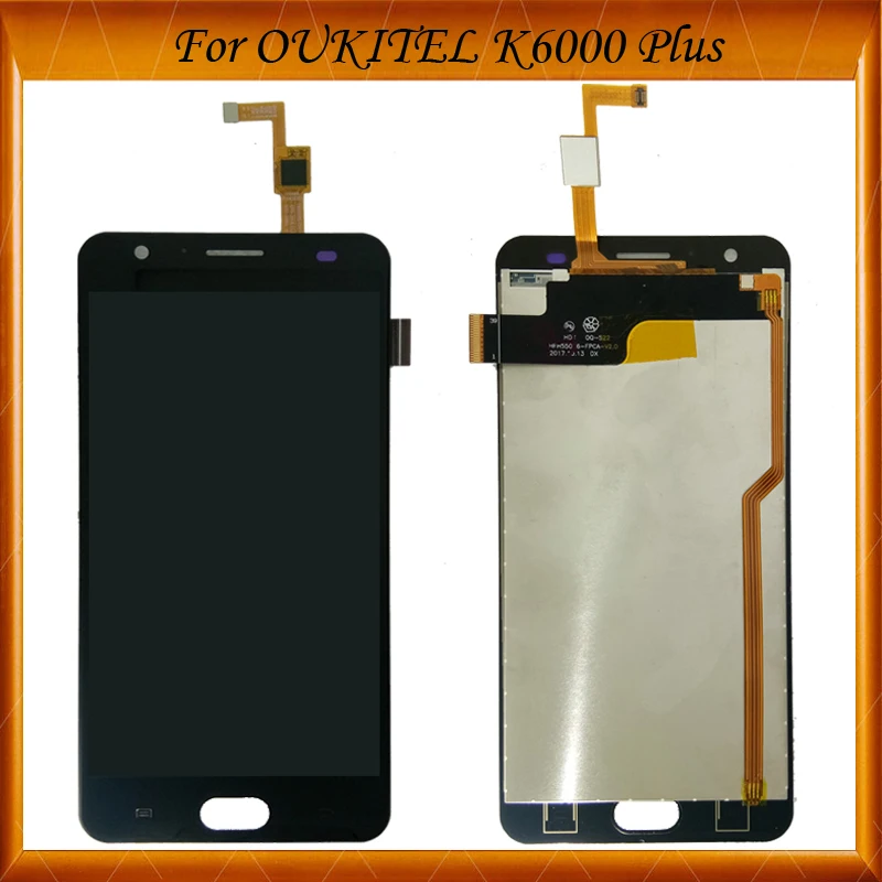 

For Oukitel K6000 Plus LCD Display+Touch Screen 100% New LCD Digitizer Glass Panel Replacement Black White Colors IN Stock