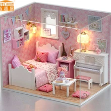 Мебель DIY Кукольный дом Wodden Miniatura кукольные домики набор мебели пазл ручной работы кукольный домик игрушки для детей подарок для девочки H015