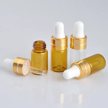 

10 Pieces/Lot 3ML Mini Portable Glass Refillable Perfume Bottle & Empty Cosmetic Container With Rubber Head And Dropper