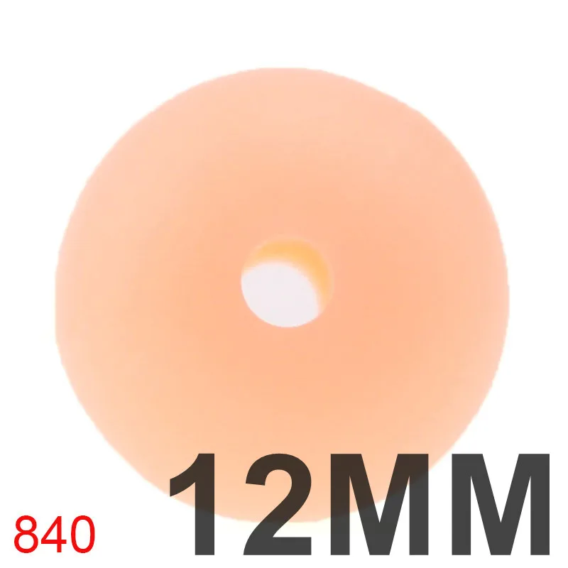 100 шт 12 мм Силиконовые Детские Прорезыватели круглые бусины Bpa бесплатно жевательные силиконовые бусины для самостоятельного изготовления ювелирных изделий Прорезыватели зубов игрушки подарок - Цвет: 840 Peach