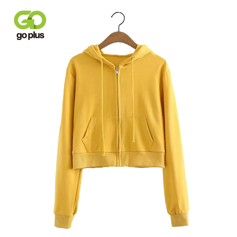 Download GOPLUS Women Crop Short Sweatshirt Long Sleeve Cropped ...