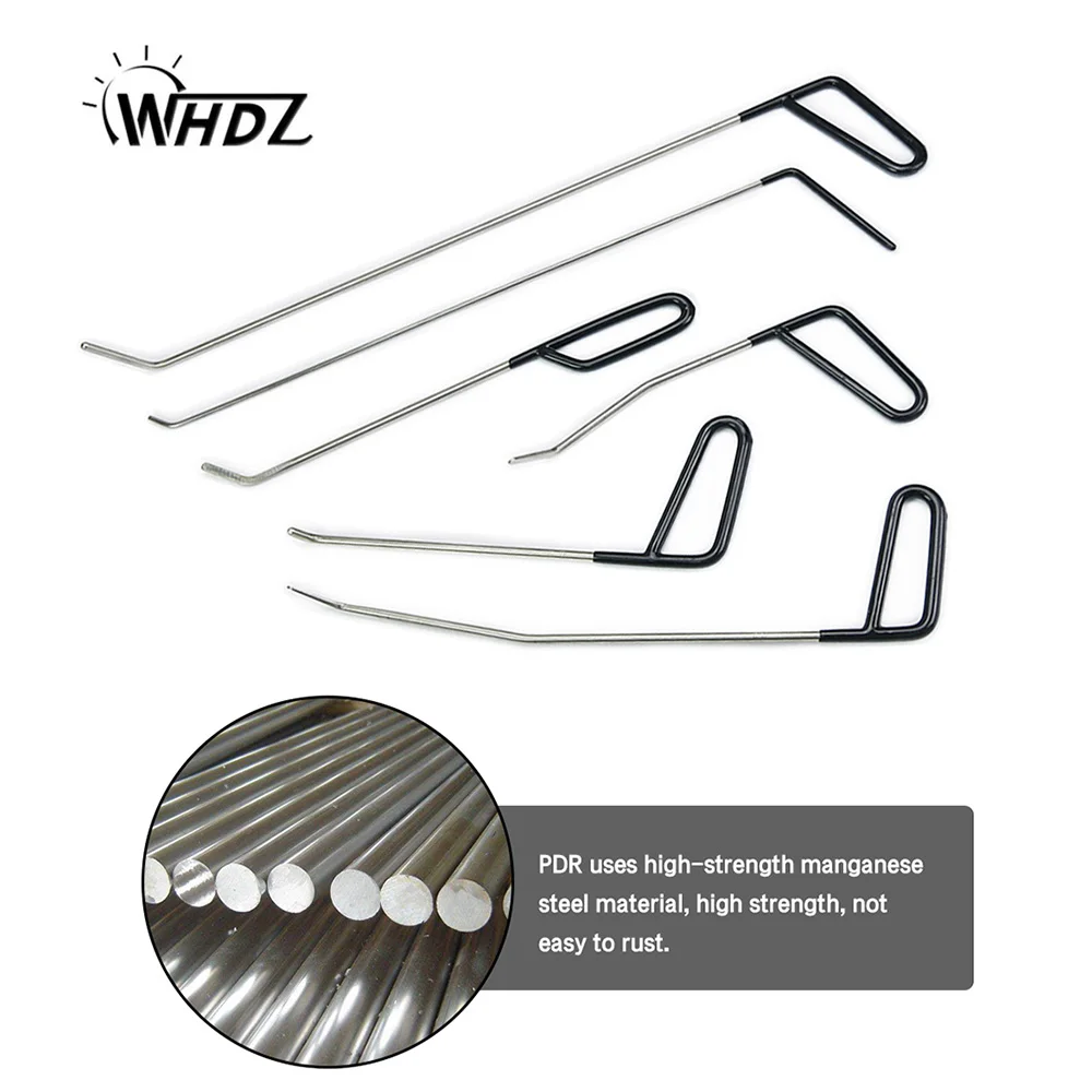 

WHDZ 6PCS PDR Tool Kit - Perfect for Door Dings Hail Repair and Dent Removal POD Hook - Dent Repair Tool Set (C)