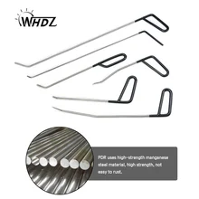 WHDZ 6PCS PDR Tool Kit - Perfect for Door Dings Hail Repair and Dent Removal POD Hook - Dent Repair Tool Set (C) whdz 3pcs pdr rods hook wedge for door dings hail repair and dent removal automotive dent removal pdr hail repair b7 c5 c6