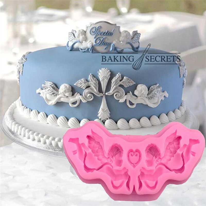 

Angel Lace Shape Silicone Cake Mold,Kitchen Baking Mold For Chocolate Pastry Candy, Cooking Fondant Decorating Tools Accessories