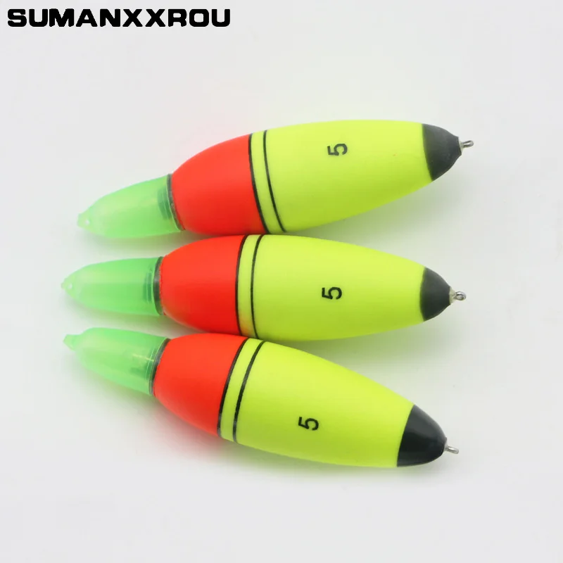 

3Pcs Lumin Luminous Fishing Float Boia Foam Type Led Fishing Light Stick Bobber Buoy Electronic Glowing Night Fishing Floats YF1