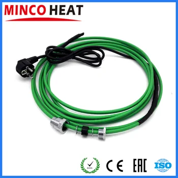

36~40m Freeze Protection Pre-assembled Heating Cable with Inside Pipe Coupling EU plug Heater 220V 17W/m
