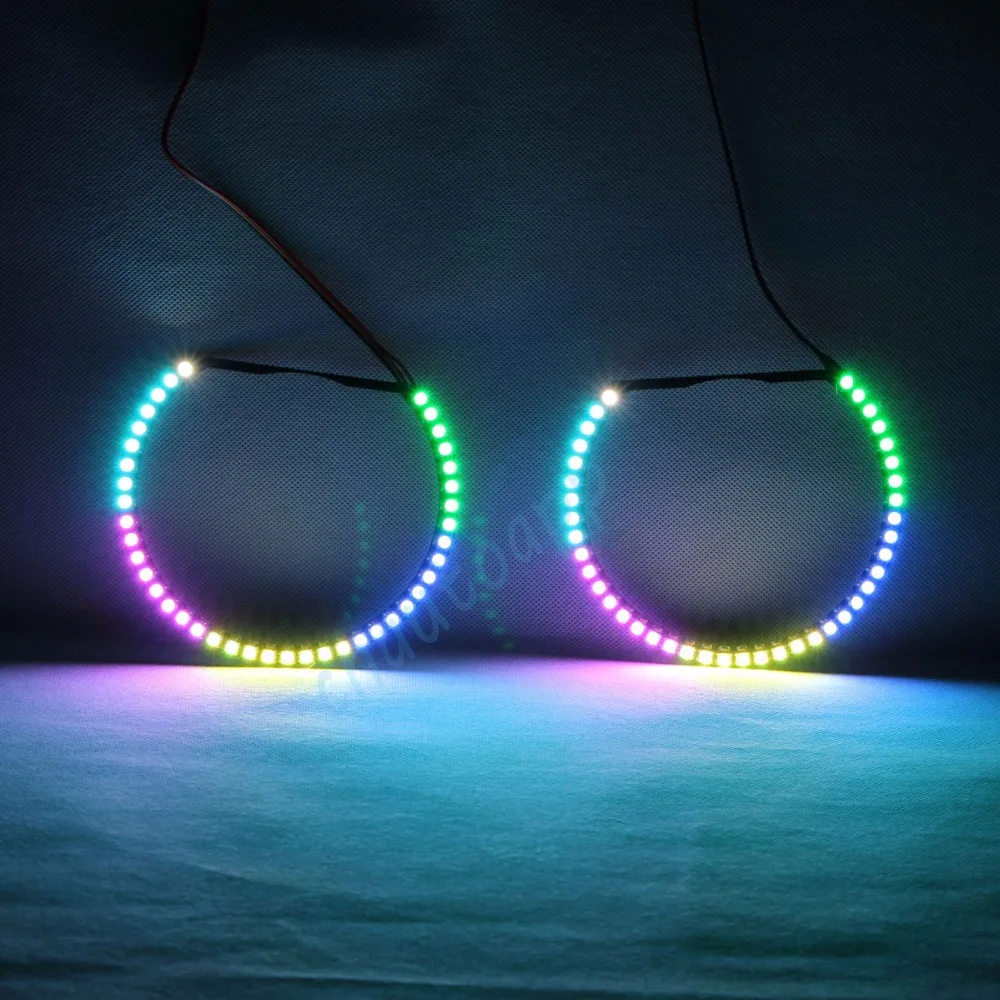 RGBW Angel Eyes Revolving Lights DRL LED Rolling Light Multi Color