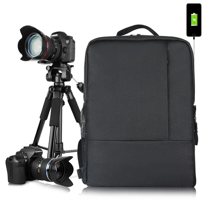 

Photo Multi-functional Photography Waterproof DSLR Camera Shoulders Soft Padded Backpack with Rain Cover fit 16inch Laptop Bag