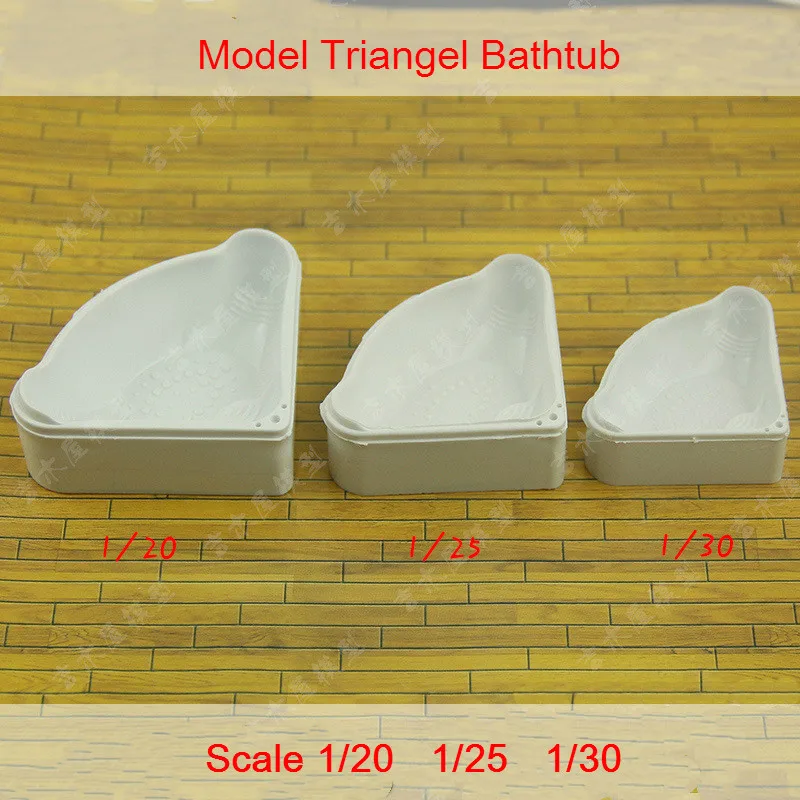 Kopen 20 stks DIY Model Architectonische Plastic Bad Wit Badkamer Sanitair Bad Model Building Materiaal Indoor Meubels