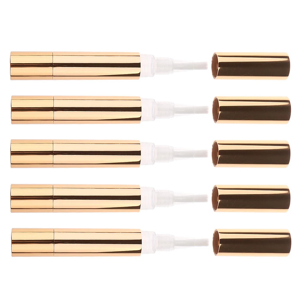 3 Colors 5 Pieces 5ml Travel Empty Twist Pen Makeup Travel DIY Bottle Cosmetic Container Tube Nail Tool