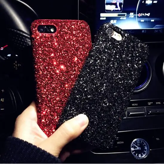 

Luxury Bling Glitter Case For Iphone X XS MAX XR 8 8 Plus 7 7 Plus Flash Powder Hard Cover Case For Iphone 6 6S Plus 5 5S Case