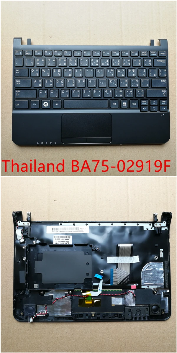 

Thailand new laptop keyboard with touchpad palmrest for samsung NC110 NC210 BA75-03320A