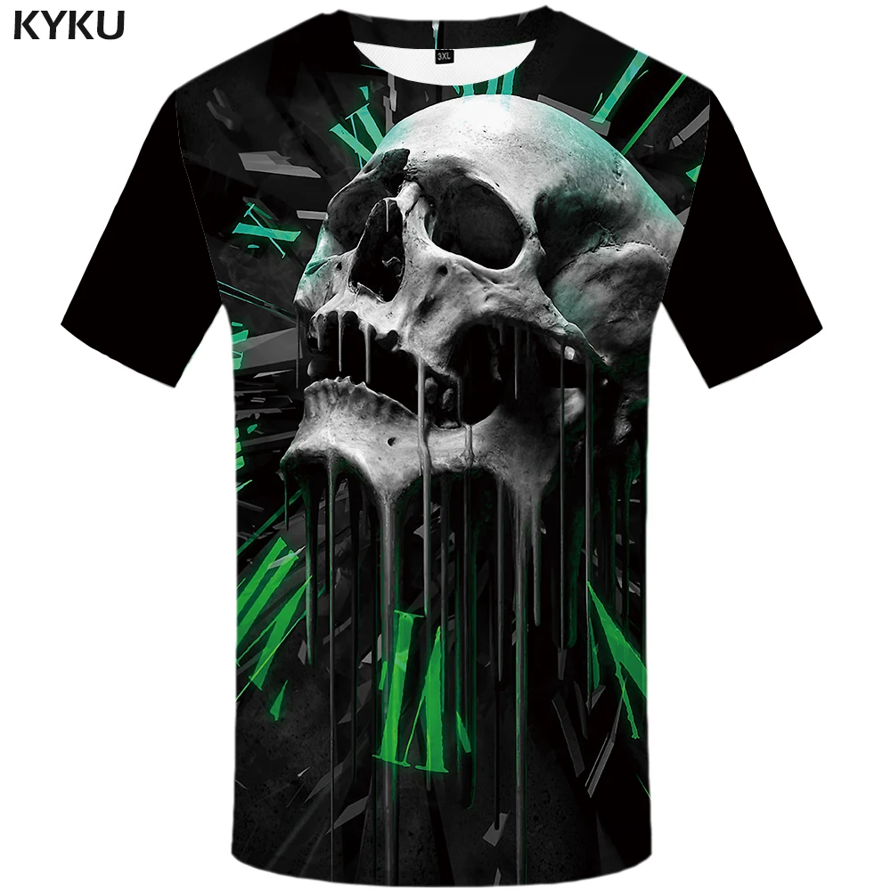 

3d Tshirt Skull T shirt Men Galaxy Space Anime Clothes Gray Tshirt Printed Skeleton Shirt Print Punk T-shirts 3d Short Sleeve