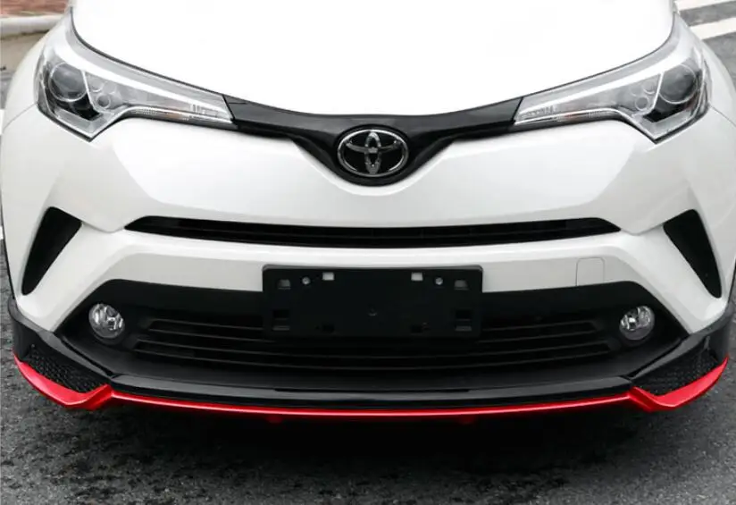 ABS краска автомобиля передний+ задний бампер спойлер губы, автомобильный бампер диффузор 4 шт./компл. подходит для Toyota CHR C-HR