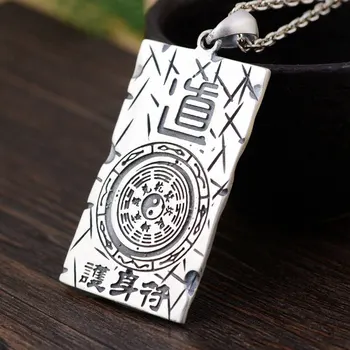 

FNJ 925 Silver Buddha Pendant Gossip Flat Good Luck 100% Pure S990 Original Thai Silver Pendants for Women Men Jewelry Making