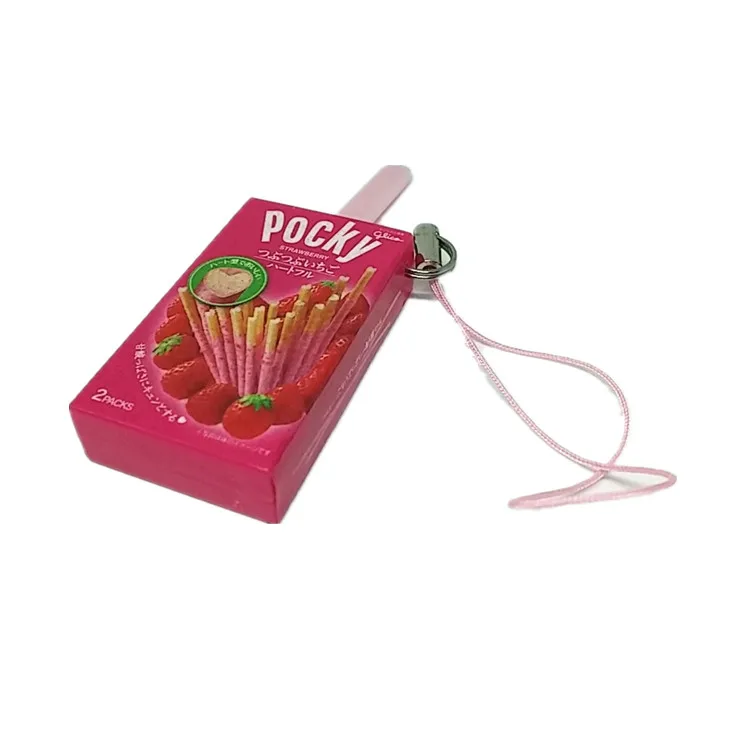 Strawberries Japanese Snack Party Pack Toy Strap in Action & Toy