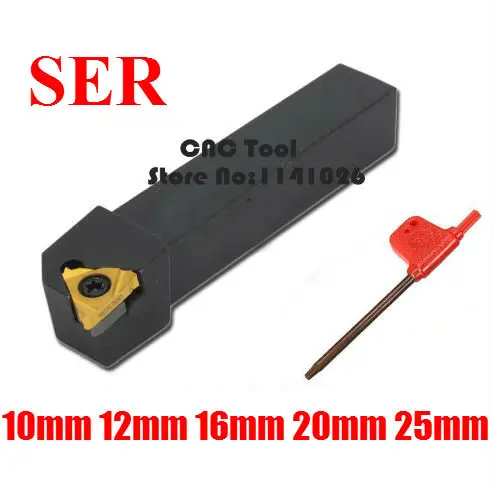 1PCS SER1010H11 SEL1616H16 SER1212H16 SER1616H16 SER2020K16 SER2525M16 CNC External thread Turning tool rod Free shipping