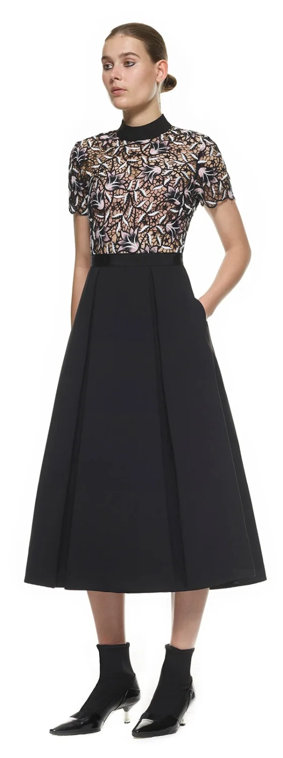 self portrait nightshade midi dress