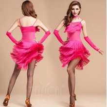 Модные пикантные блестящие Костюмы для латиноамериканских танцев платье для танцев для Обувь для девочек, профессиональный Румба/Salsa конкуренция носить, живой бахромой Для женщин практика юбка