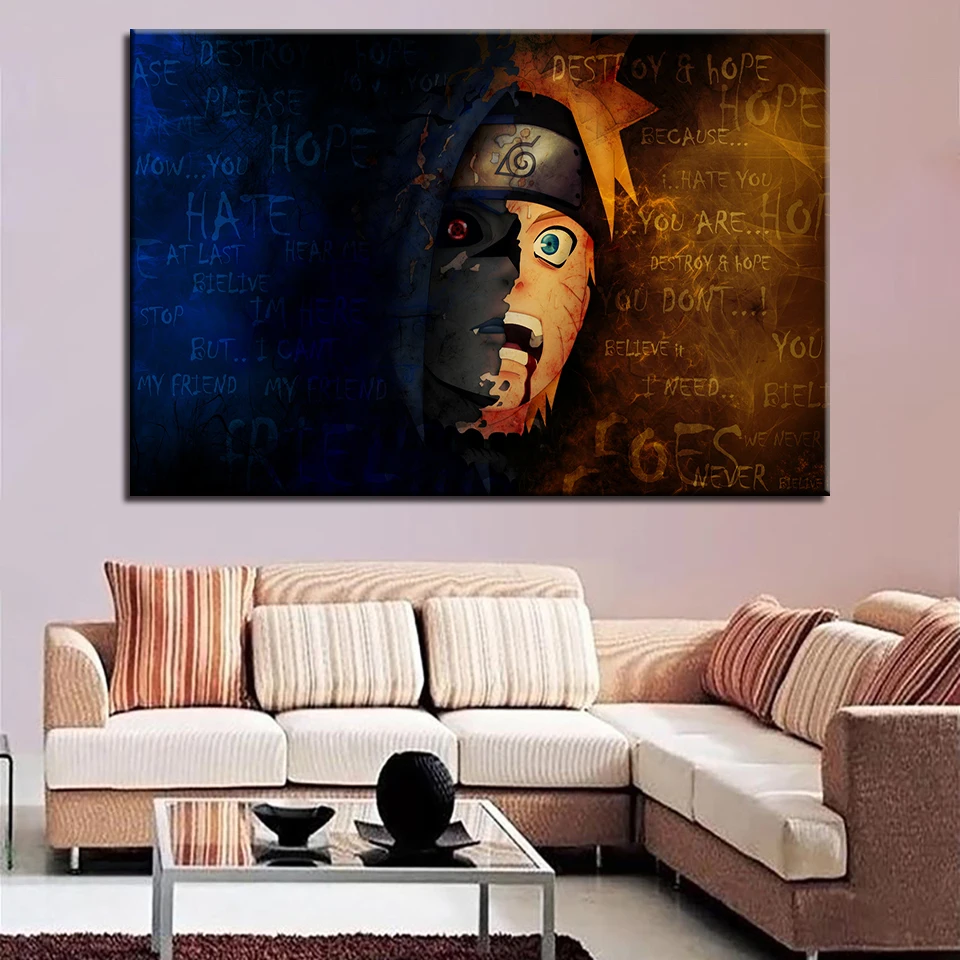Canvas HD Prints Pictures Wall Art Framework 1 Piece/Pcs Uzumaki Naruto