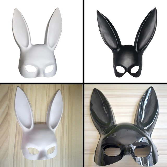 Fashion Women Girls Cute Bunny Rabbit Ears Mask Halloween Party Cosplay Costume Masquerade Props Festive & Party Supplies