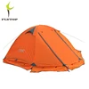 FLYTOP Beach 2 Persona carpa impermeable de invierno poliéster 210 T de aluminio de doble capa de acampar al aire libre senderismo tiendas 4 temporada ► Foto 3/5