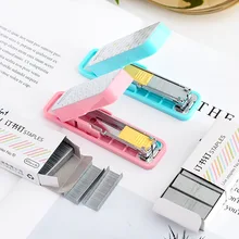 Геометрический ручной степлер № 10 Серебряный набор скоб мини-грейпадора papelaria канцелярские принадлежности офисные принадлежности Школьные принадлежности A6573