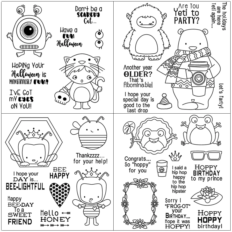 

ZhuoAng Creative Cute Anime Transparent and Clear Stamp DIY Scrapbooking Album Card Making DIY Decoration Making