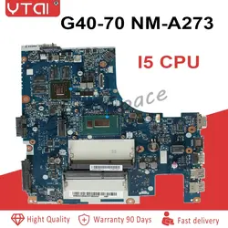 G40-70 материнской NM-A273 для lenovo G40-70 Z40-70 Материнская плата ноутбука I5-4210U ACLUA/ACLUB NM-A273 REV: 1,0 100% тестирование нетронутыми