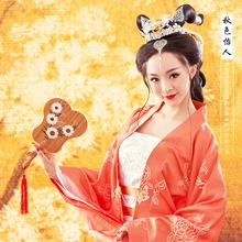 Qiu Se Yi Ren династии Тан принцесса или костюм императрицы тонкий фотография костюм для женщин