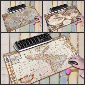 

Mairuige fashion Old World Map Large Locking Edge mouse pad Natural Rubber Computer Gaming mousepad Desk Mat for LOL cs go DOTA