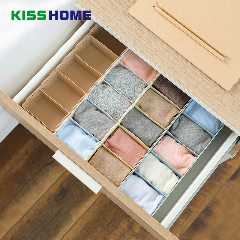

5 Grids Creative Hollow Underwears Storage Boxes Plastic Sundries 7 Color Drawer Organizers For Bathroom Kitchen Office Box