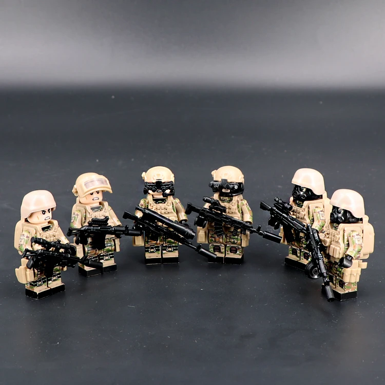 Спецназ полицейские военные DIY оружие аксессуары DIY строительный блок кирпич оригинальные мини фигурки игрушка подарок