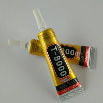 

New 50pcs T8000 15ml transparent glue B6000 upgrade phone touch frame show flat screen glue point drill adhesive wholesale