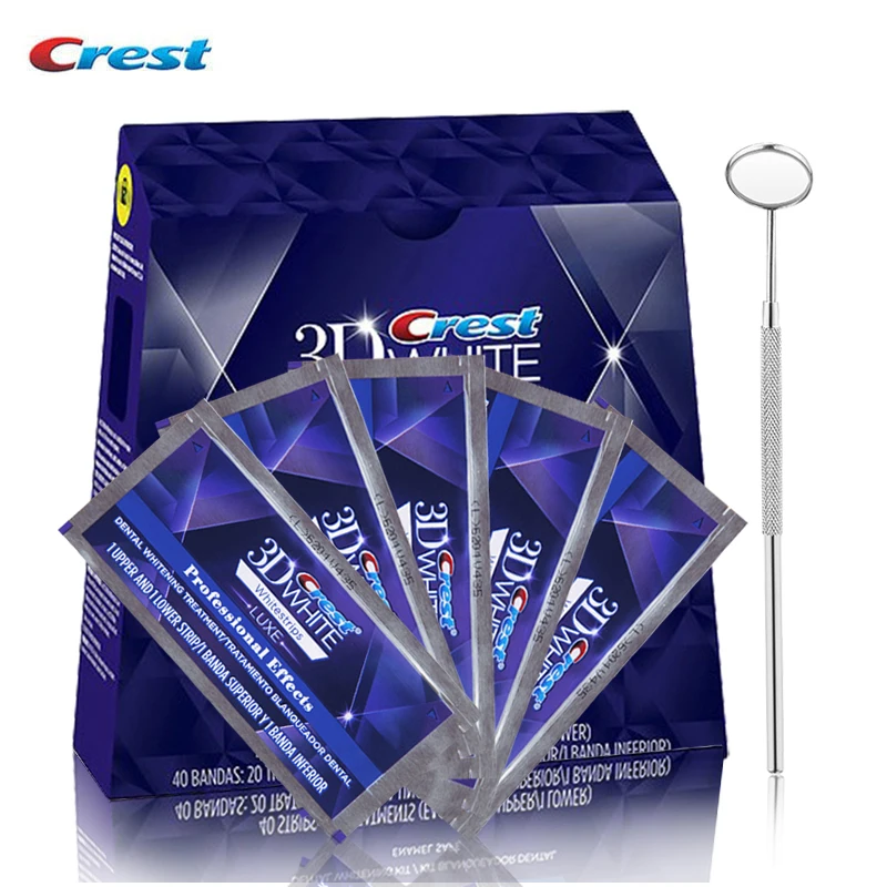 NO BOXES 10 Pouches ( 20 полосы ) крест 3D белый люкс профессиональные эффект гигиены полости