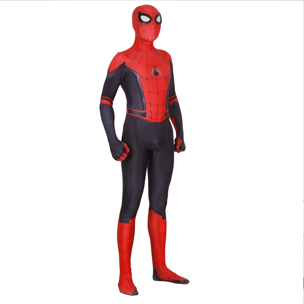 

Movie Spider-Man Homecoming Costume Adult Spiderman Cosplay Costume Halloween Cool Superhero Spandex Zentai Suit Aubalee