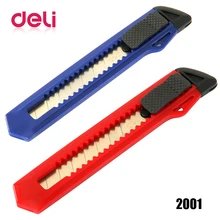 Deli 1pcs Large Utility Knife Auto-lock Paper Cutter Razor Blades Knife School Office Knife Diy Art Cutter Knife Tools 2001 zinc alloy durable large utility knife open box tool wallpaper cutter razor blades knife school and office stationery