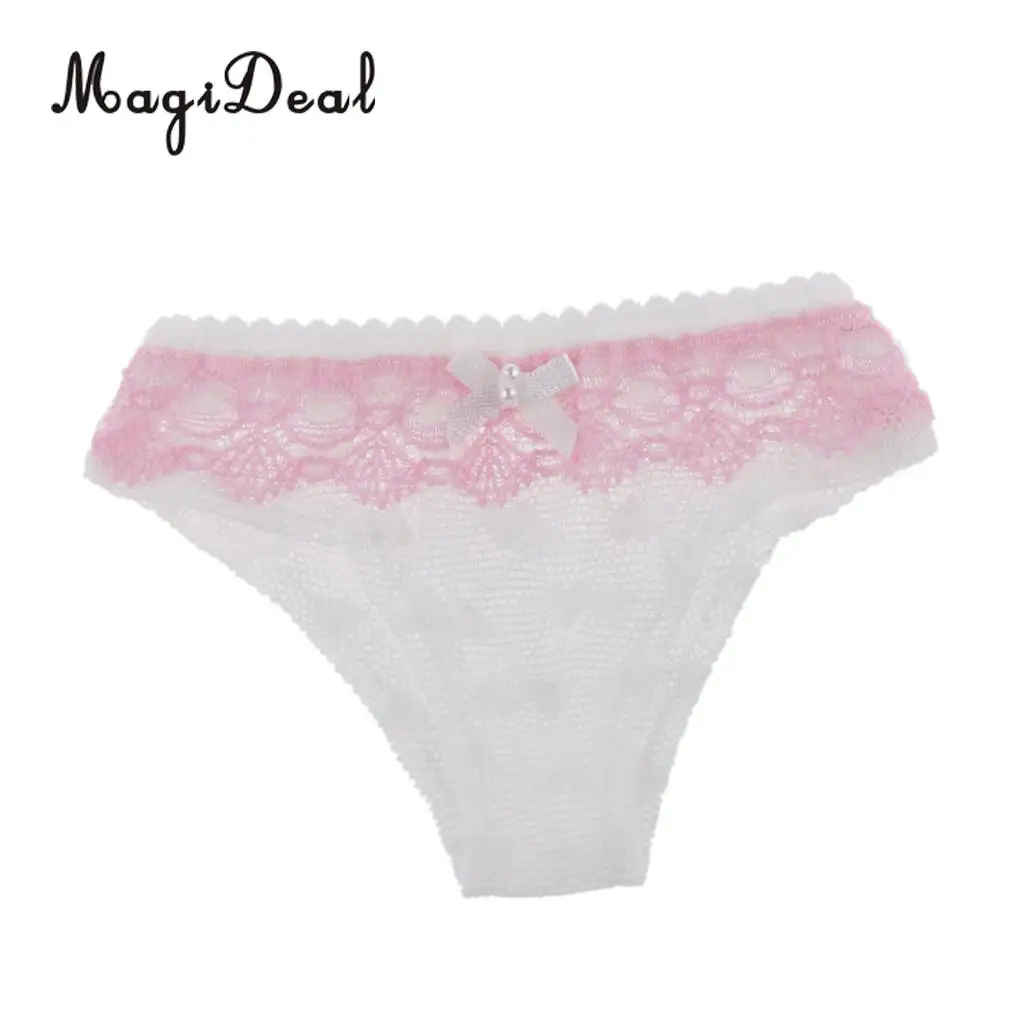 Lovely 1/3 1/4 Pink/White Lace Underwear Briefs for BJD SD Dollfie Dolls Clothes Costome Accessory