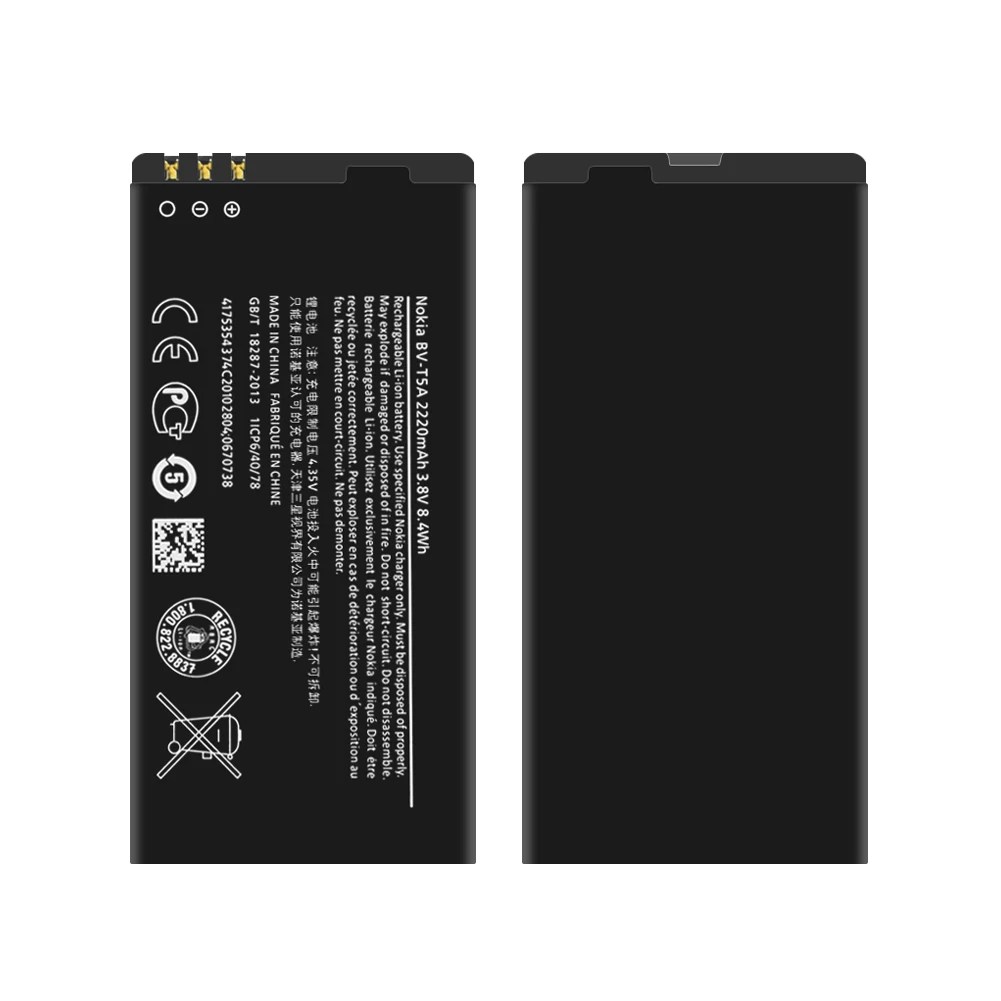 BV-T5A BVT5A 2220mAh литиевая батарея мобильного телефона батареи для Nokia Lumia 550 730 735 738 Супермен RM1038 RM1040 смартфон