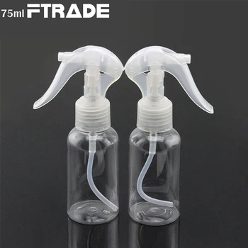 

New Arrival 75ml 50Pcs Transparent Clear Plastic Hairdressing Trigger Spray Bottle Container With Mist Atomizer,Empty Makeup