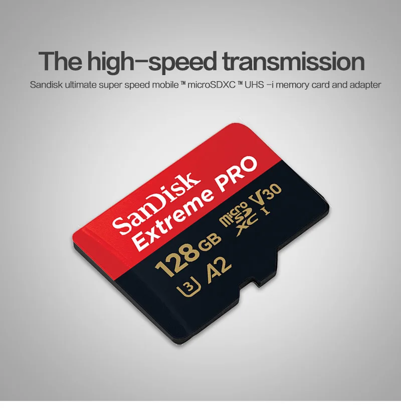 Двойной Флеш-накопитель SanDisk Extreme Pro microSDHC/microSDXC новое обновление карты памяти microSD TF карты 170 МБ/с. 64 Гб Class10 U3 A2 V30