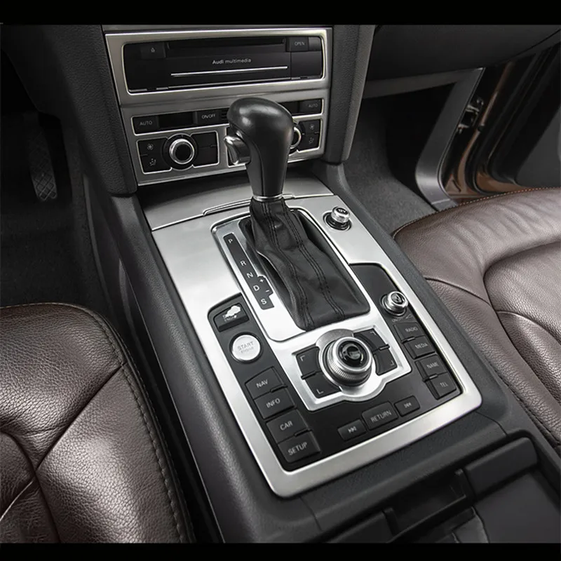 

Car Styling Console Gearshift Decoration Cover Air Panel Trim For Audi Q7 2008-15 Interior Doorknob Armrest Buttons Frame