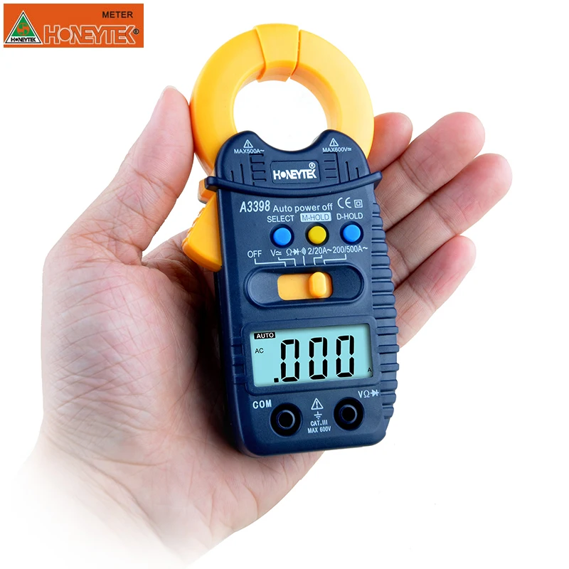 A3399 Digital LCD Clamp Multimeter Meter Current ACDC Voltage Resistance Capacitance Frequency Temperature Tester Detection (7)