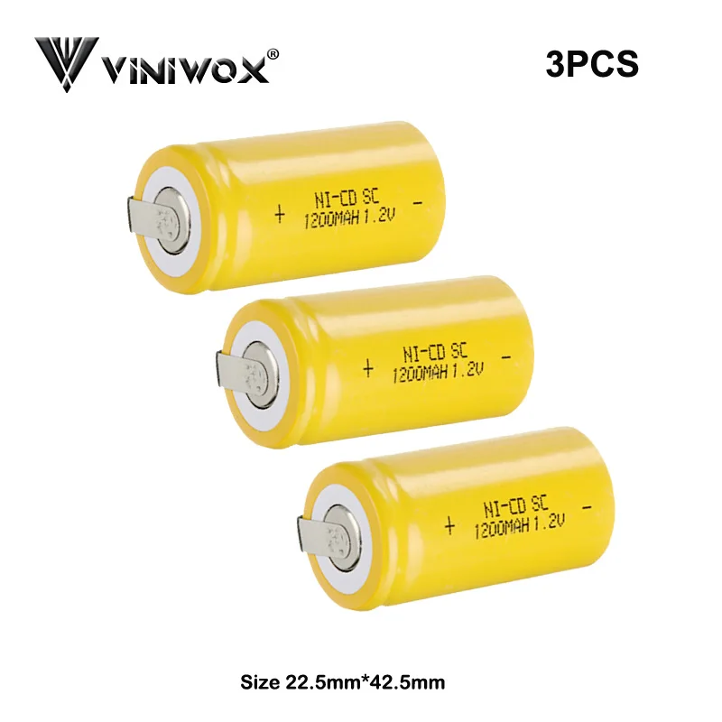 Аккумулятор для фонарика 1,2 V SC 1200mAh NI-CD никель-кадмиевый аккумулятор для 6V 7,2 V 9,6 V 12V